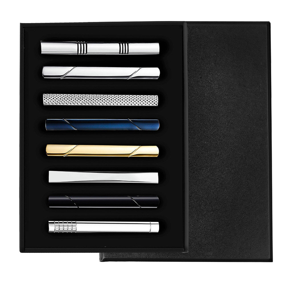 8Pcs Business Tie Clips Copper – Men Formal Wear Look recenzja i cena