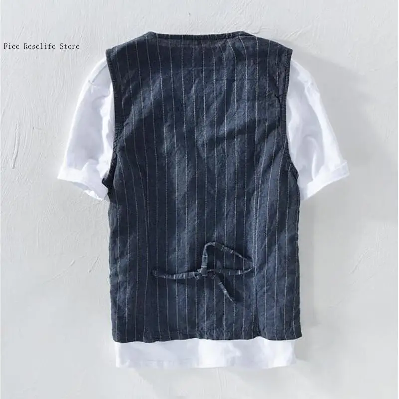 British Casual Linen Vest for  – Men Formal Wear In Summer recenzja i cena