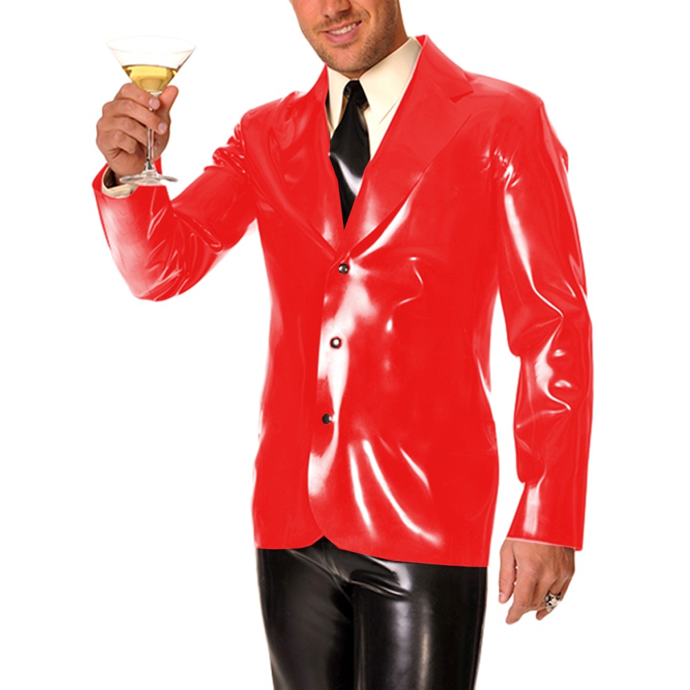 Men's Long Sleeve Vinyl PVC Le – Men Formal Wear Look recenzja i cena