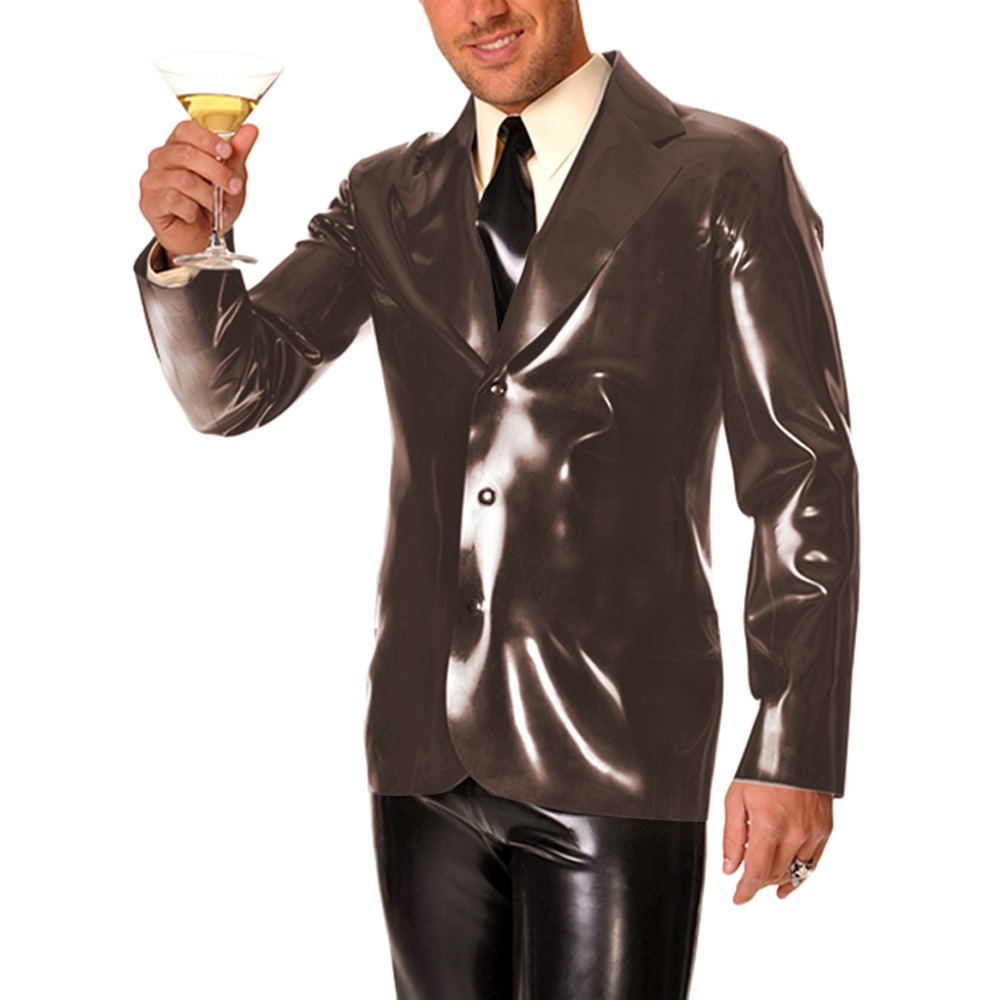 Men's Long Sleeve Vinyl PVC Le – Men Formal Wear Look recenzja i cena