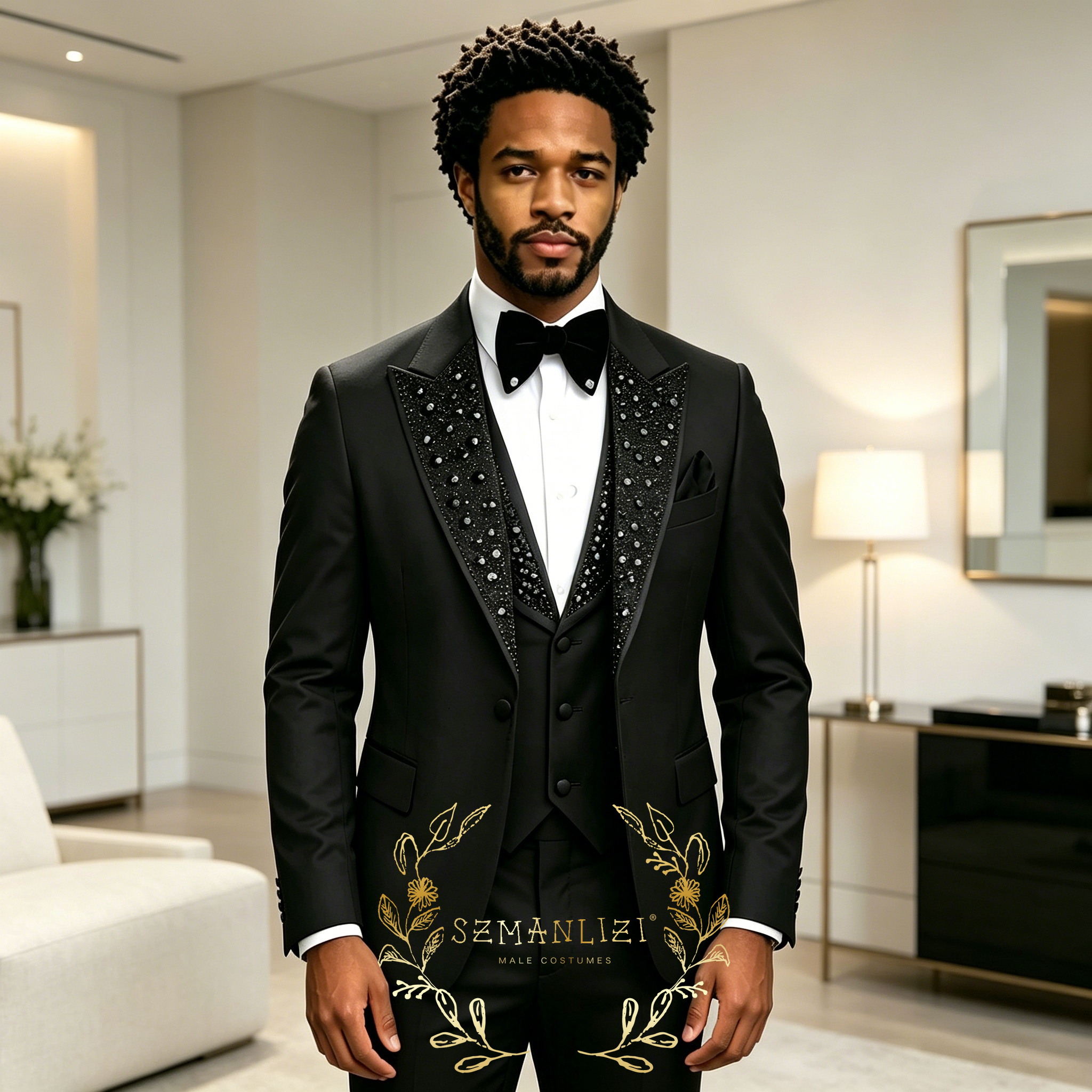Black Men Suits Luxury Stone C – Formal Wear For Men In Wedding recenzja i cena