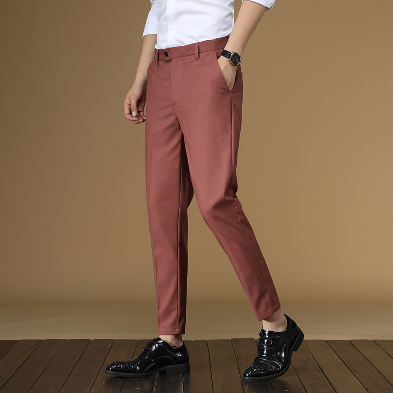 Summer Suit Pants Men Red Blac – Men Formal Wear In Summer recenzja i cena