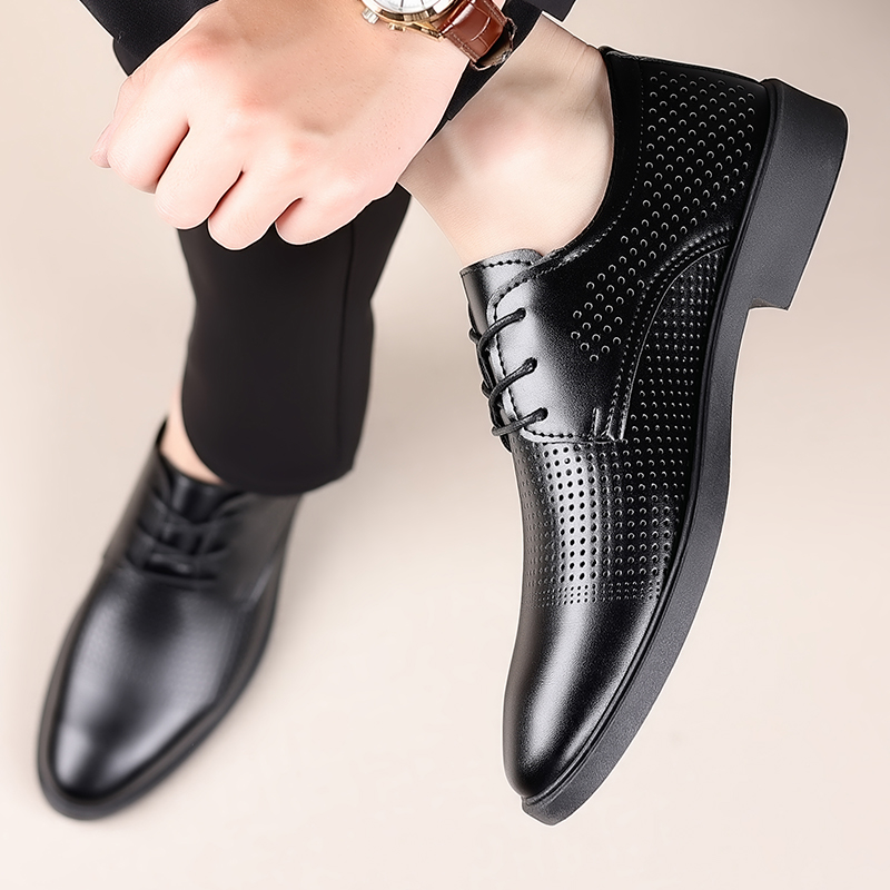 Summer New Leather Shoes Men's – Formal Men Office Wear Sandals recenzja i cena
