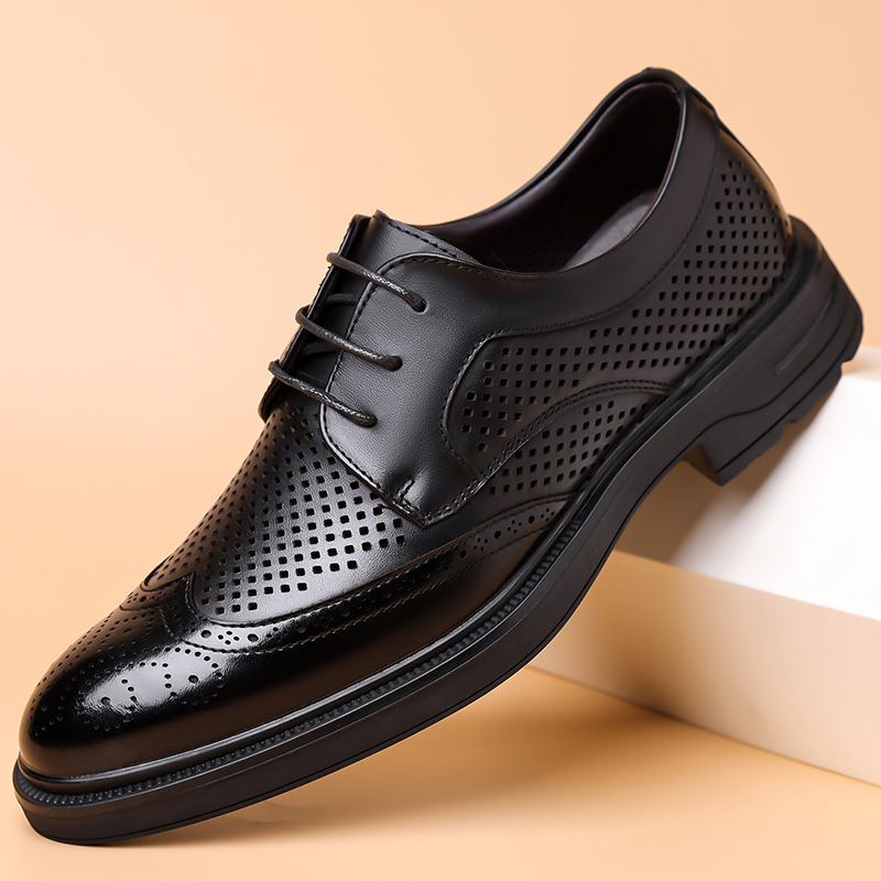 Summer New Leather Shoes Men's – Formal Men Office Wear Sandals recenzja i cena