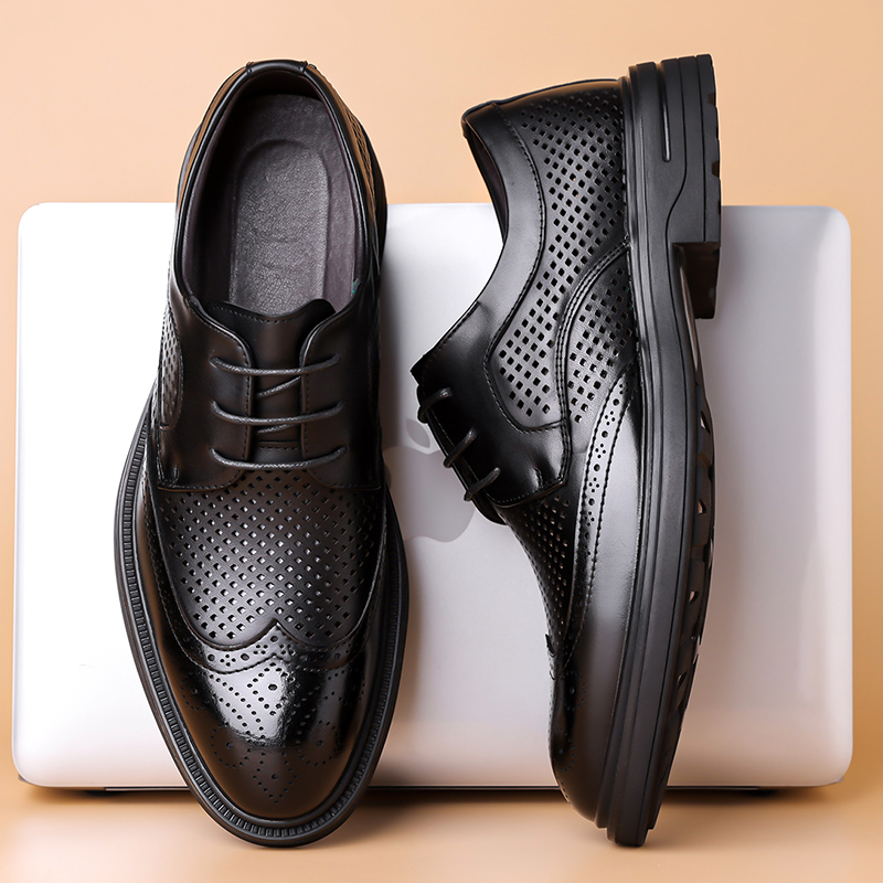 Summer New Leather Shoes Men's – Formal Men Office Wear Sandals recenzja i cena
