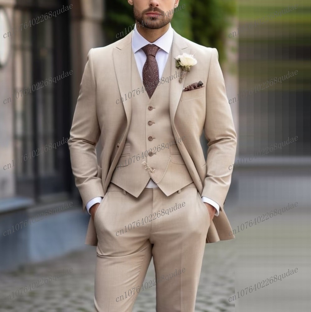 Pink Formal Occasion Men Suit  – Men Formal Wear Pink recenzja i cena