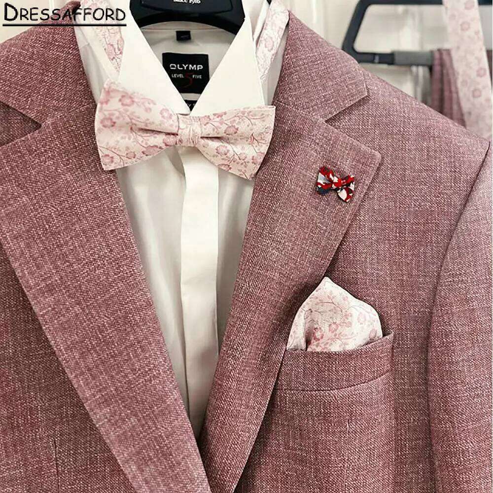 Pink Formal Wedding Suits Men' – Men Formal Wear Pink recenzja i cena