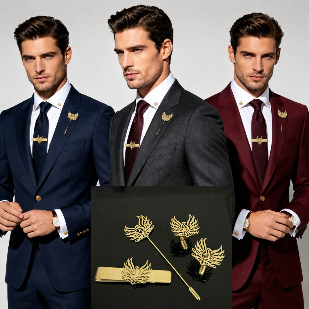 Custom Cufflink Tie Set Bar Pe – Formal Wear For Men In Wedding recenzja i cena