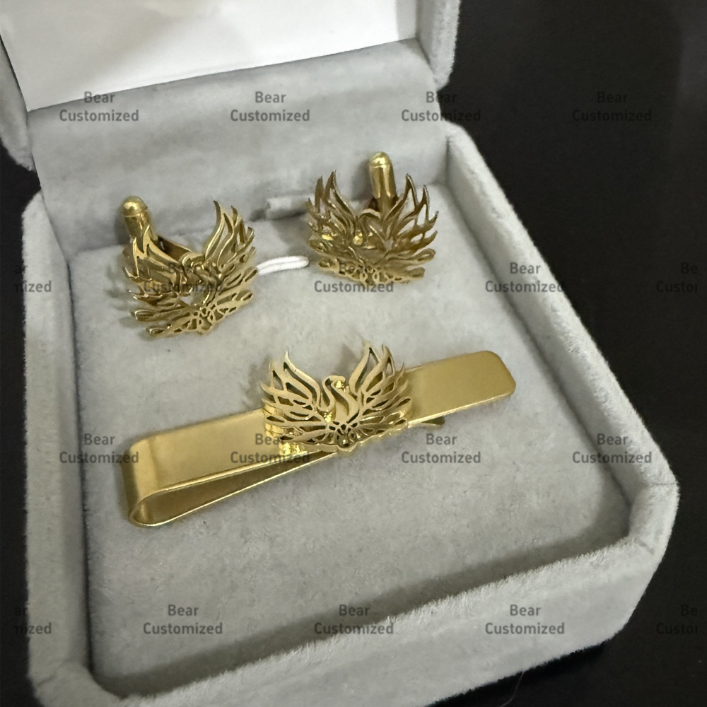 Custom Cufflink Tie Set Bar Pe – Formal Wear For Men In Wedding recenzja i cena