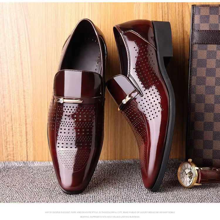 Summer New Leather Shoes Men's – Formal Men Office Wear Sandals recenzja i cena