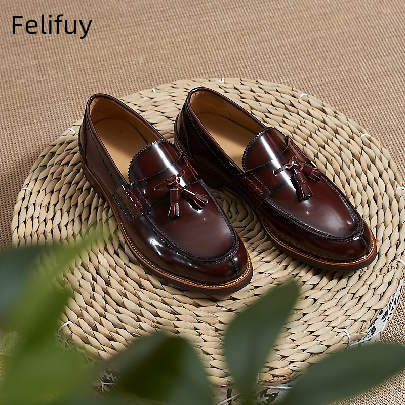 New Brown Men Flat Loafers Cow – Formal Wear For Men In Wedding recenzja i cena