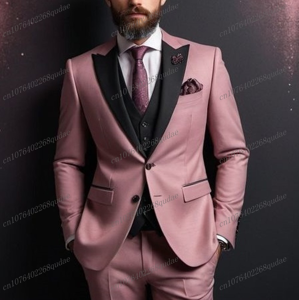 Dark Pink And Black Formal Men – Men Formal Wear Pink recenzja i cena