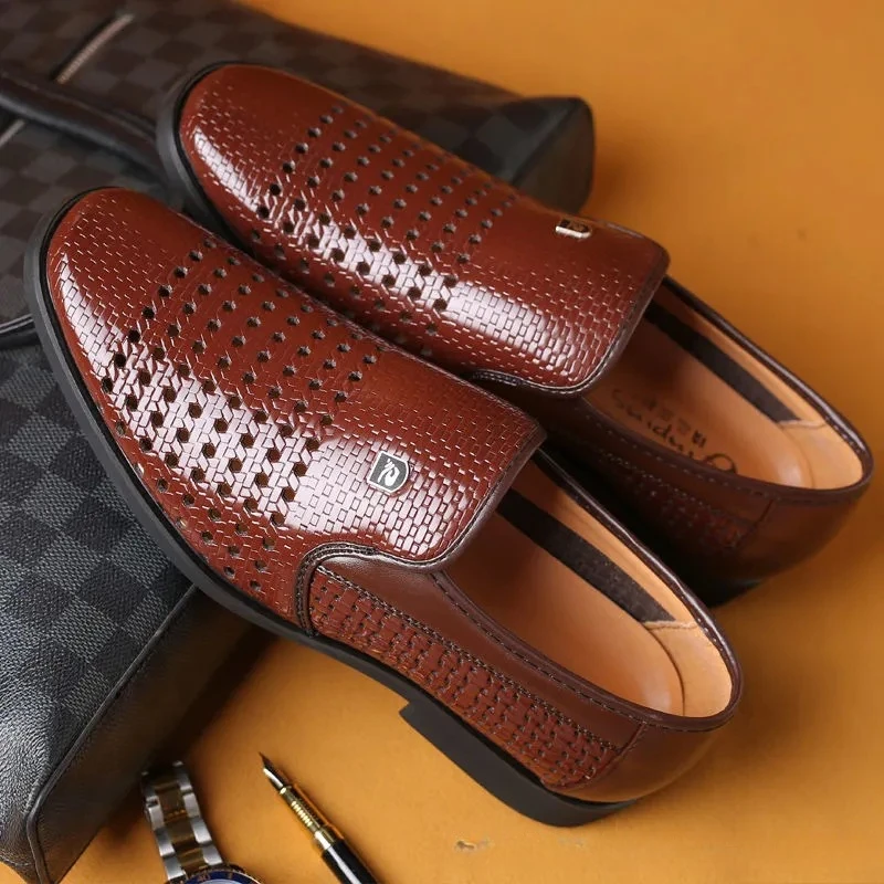 Summer New Leather Shoes Men's – Formal Men Office Wear Sandals recenzja i cena