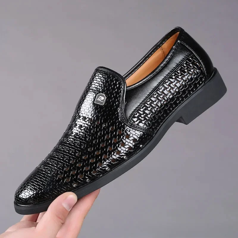 Summer New Leather Shoes Men's – Formal Men Office Wear Sandals recenzja i cena