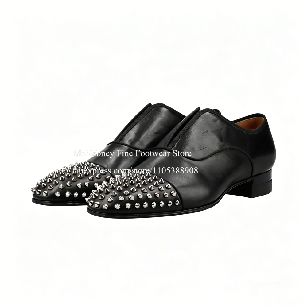 Spike Studs Leather Dress Shoe – Formal Wear For Men In Wedding recenzja i cena