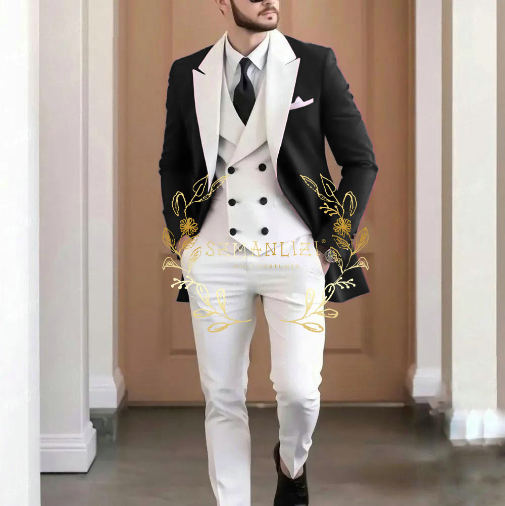 Elegant Burgundy 3-pieces Men' – Formal Wear For Men In Wedding recenzja i cena