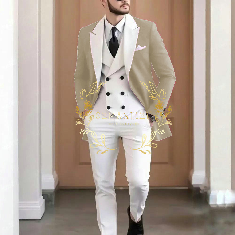 Elegant Burgundy 3-pieces Men' – Formal Wear For Men In Wedding recenzja i cena