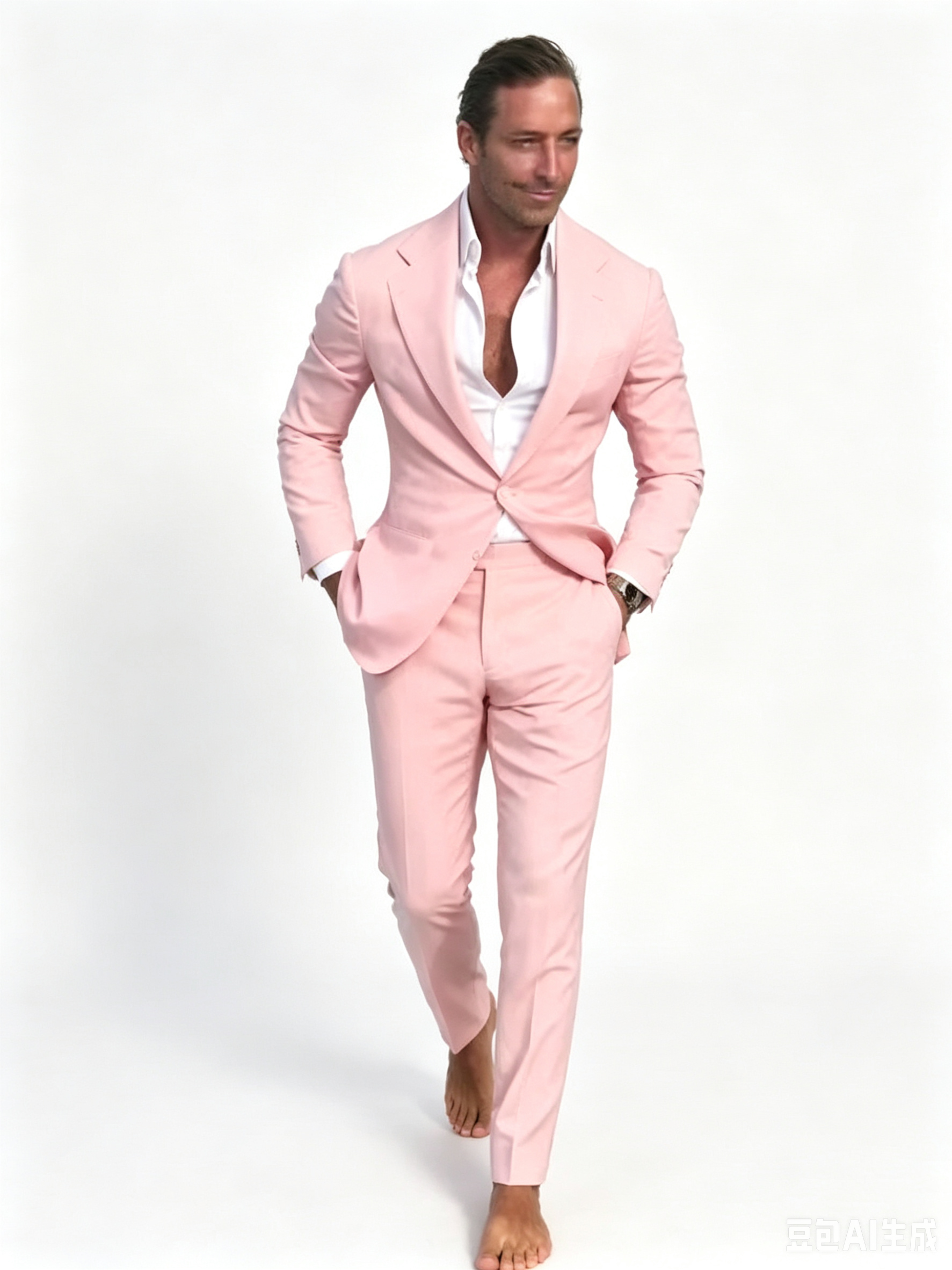 2 Pieces Pink Slim Fit Men's T – Men Formal Wear Pink recenzja i cena