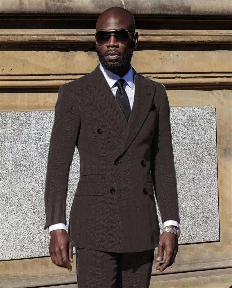 Herringbone Suits for Men Groo – Men Formal Wear Pink recenzja i cena